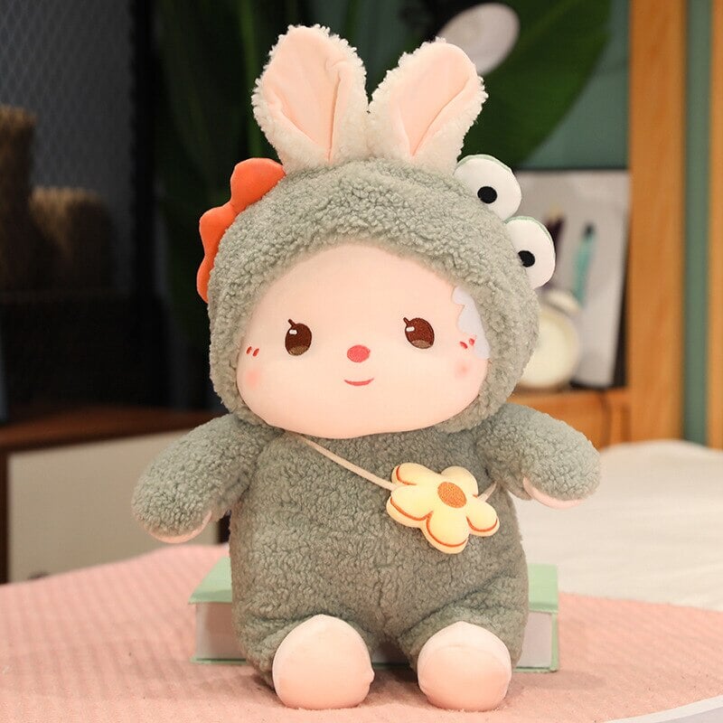 Kawaii Dressed Fluffy Bunny Plushie