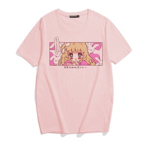 Kawaii Japanese Anime Bunny Blonde Girl Graphic Tee