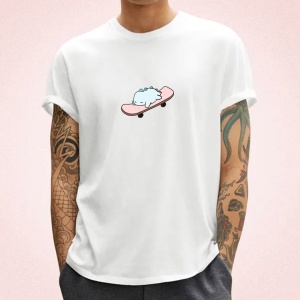 Kawaii Tato Sleep Skateboarding Unisex Tee