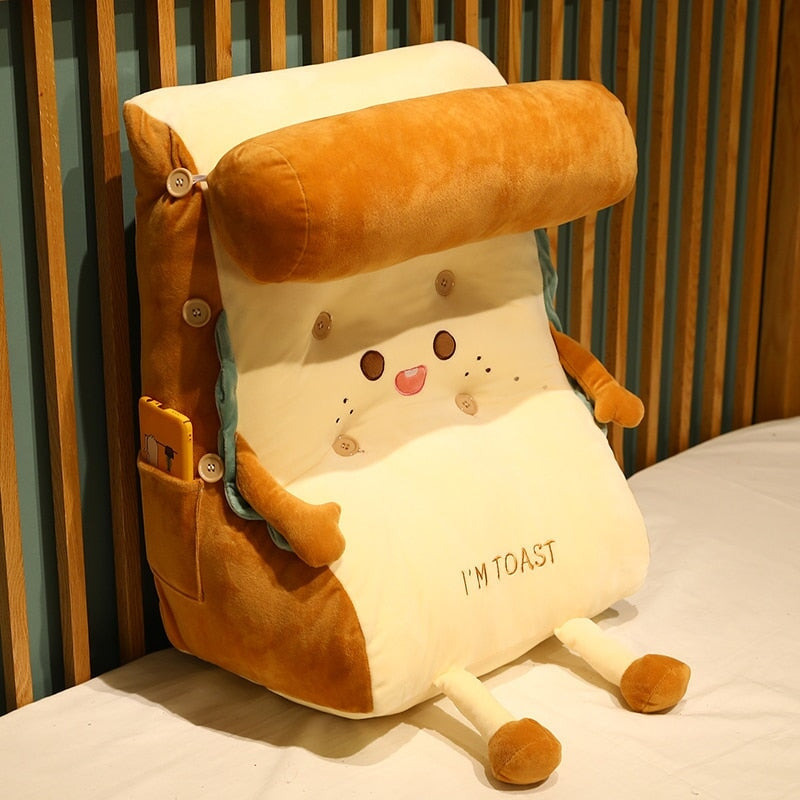 Kawaii Toasted Bread Back Support Plushie