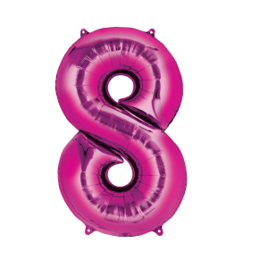 Large 34" Pink Super Shape Foil Balloon - 8