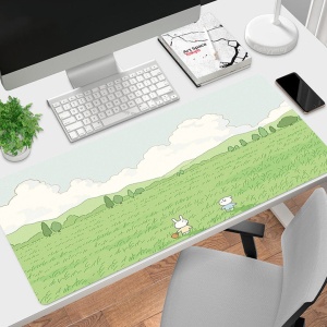 Life of a Kawaii Bunny Large Mouse Pad