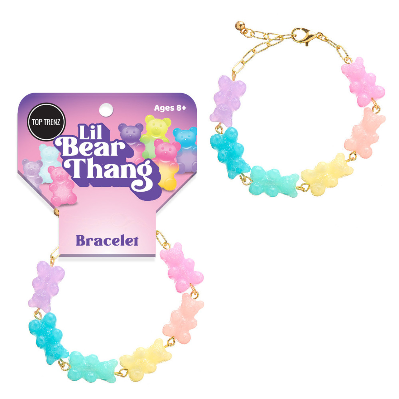 Lil Bear Thang Bracelet - Pastel Glitter Color