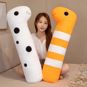 Long Ocean White Orange Eel Plushies