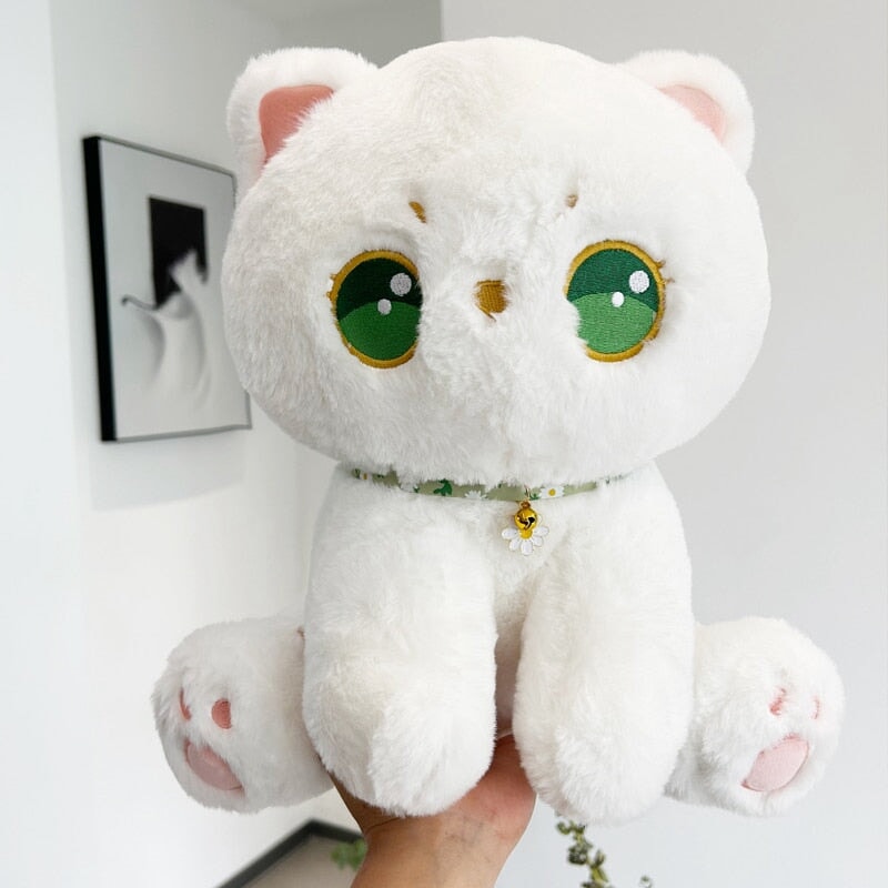 Luna the Fluffy White Cat Plush