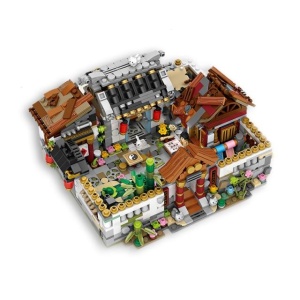 Micro Cute Little Nanzhuang Old Street Building Sets