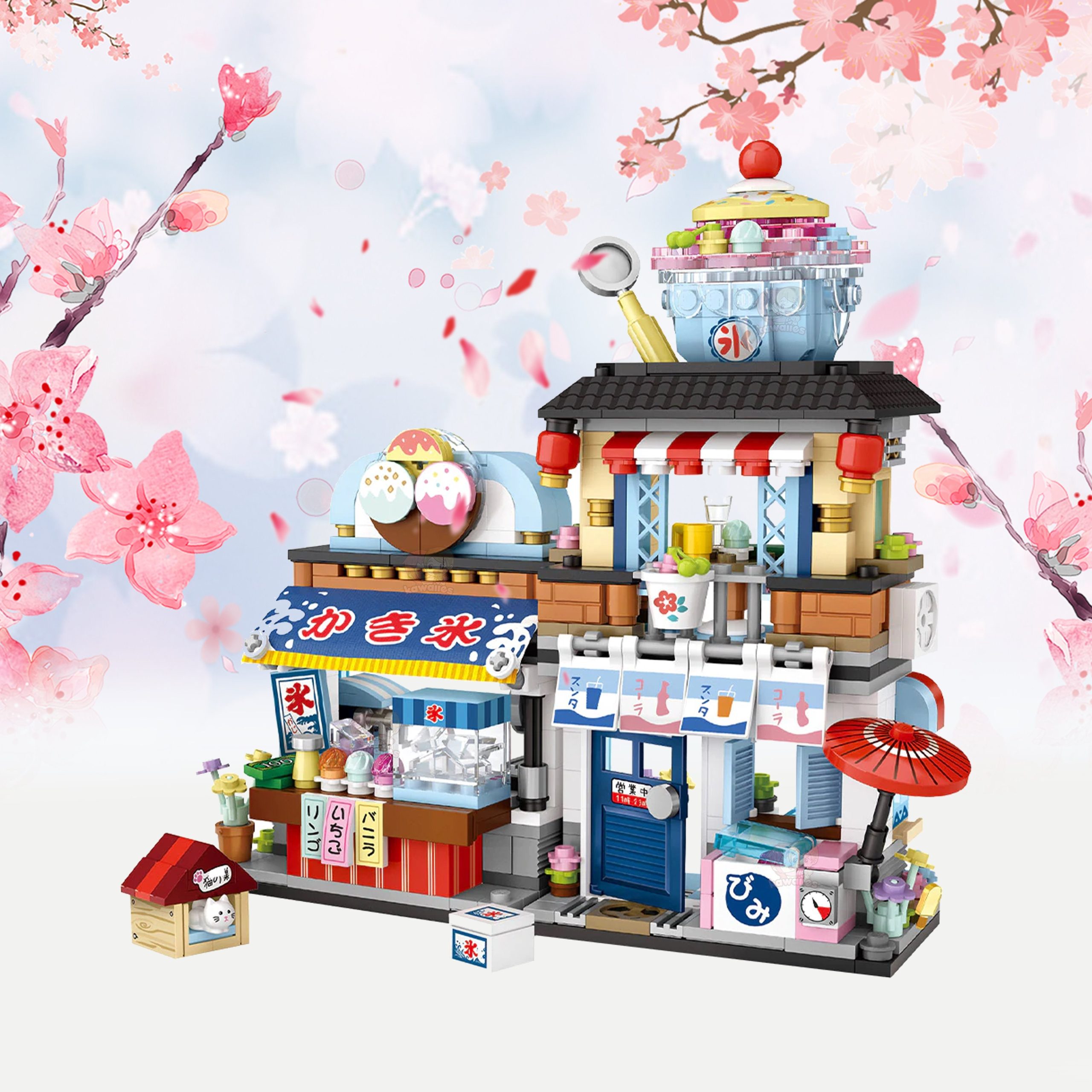 Micro Japanese Desserts Cafe Building Sets