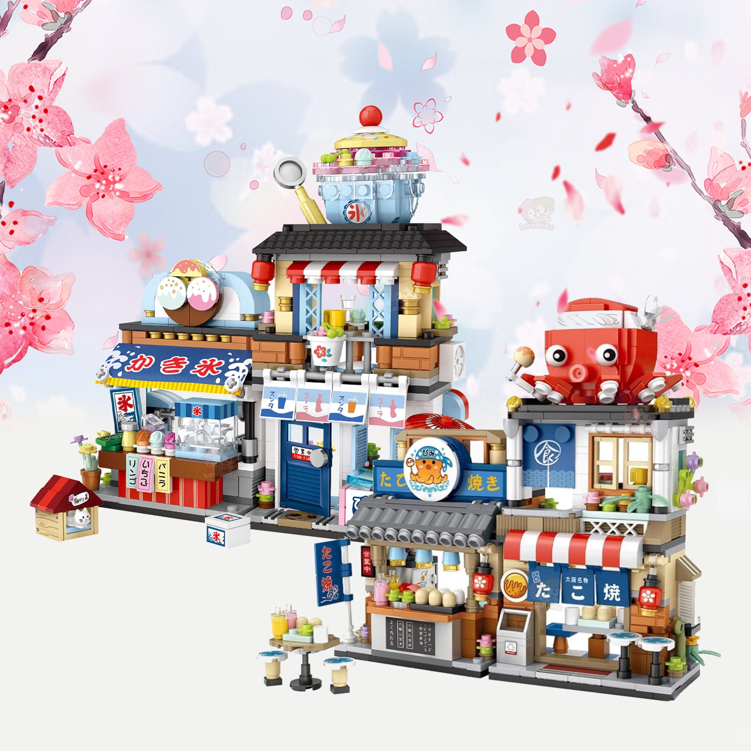 Micro Takoyaki Octopus Balls Building Sets