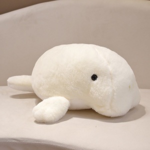 Milo the Fluffy White Manatee Plush