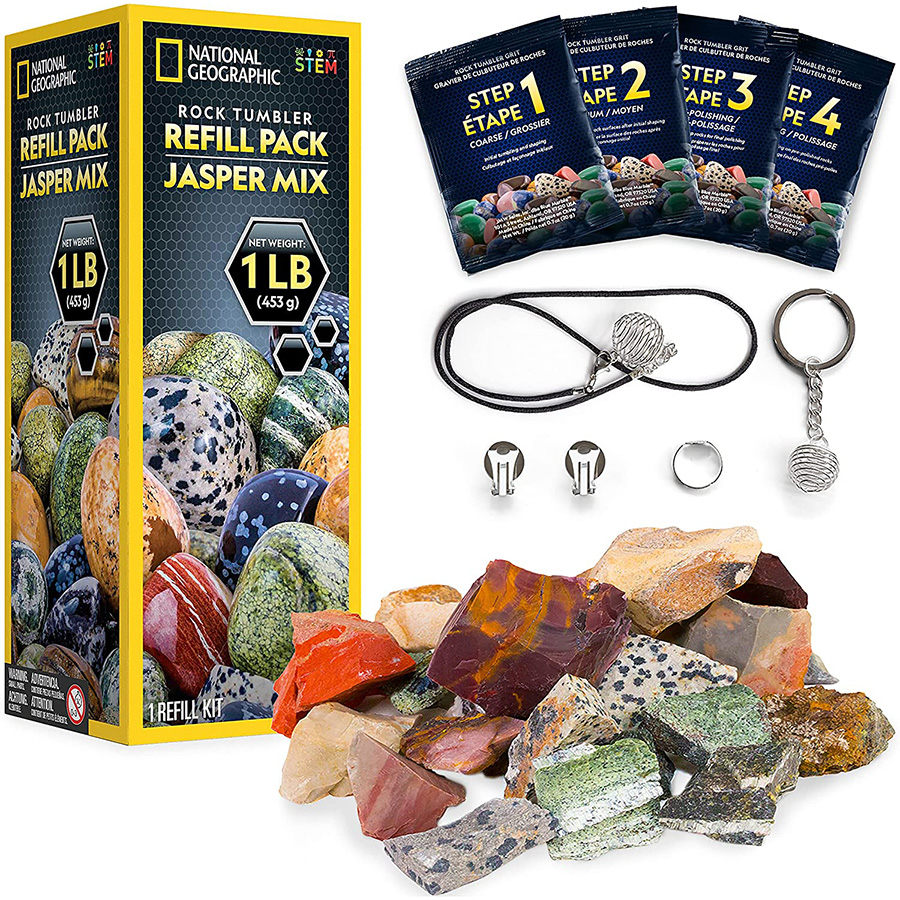 National Geographic Rock Tumbler Refill Pack - Jasper Mix