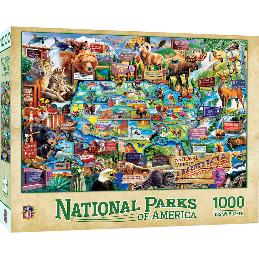 National Parks of America 1000pc Shapes Puzzle