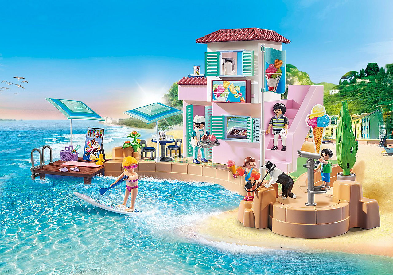 PLAYMOBIL 70279 Beach Hotel Waterfront Ice Cream Shop