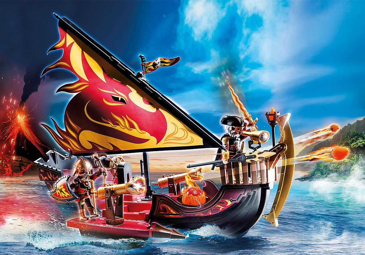 PLAYMOBIL 70641 Burnham Raiders Fire Ship