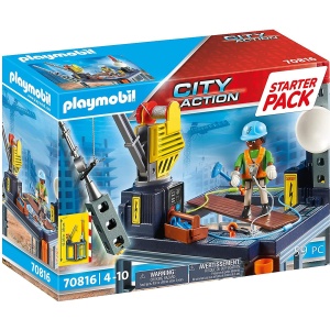 PLAYMOBIL 70816 StarterPack Construction site with rope wind