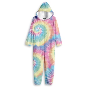 Pastel Delight Tie-Dye Fuzzy One Piece