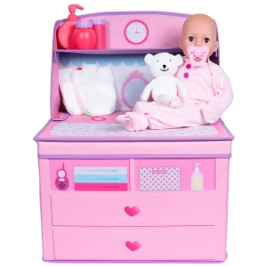 Perfectly Pink 10 pc Change Table & Doll Gift Set