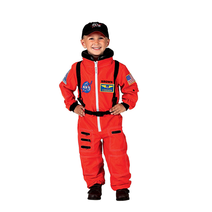 Personalized Jr. Astronaut Suit with Cap - Orange