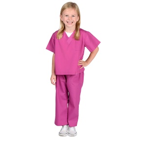 Personalized Jr. Dr. Scrubs - Fuchsia Pink