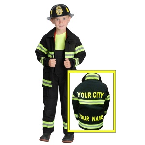 Personalized Jr. Firefighter Suit - Black