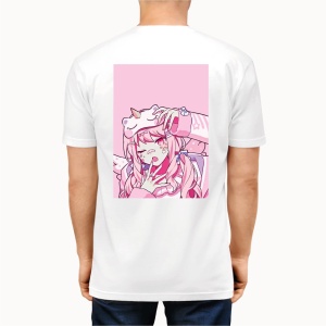 Pink Anime Girl Unisex Kawaiies Tee