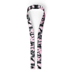 Pink Camo Mask Lanyard w/Safety Breakaway Clip