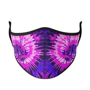 Pink Purple Spiral Tie-Dye Face Mask