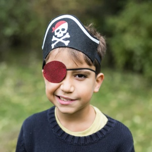 Pirate Hat Headband with Eye Patch