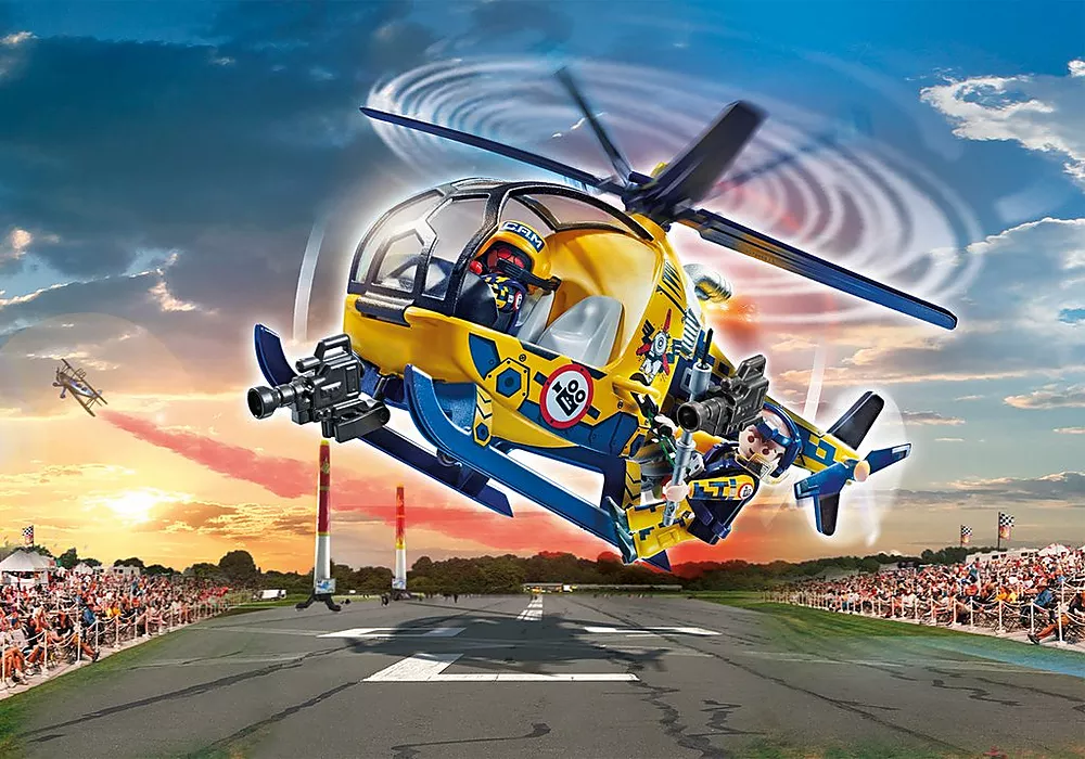 Playmobil 70833 Air Stunt Show Helicopter with Film Crew