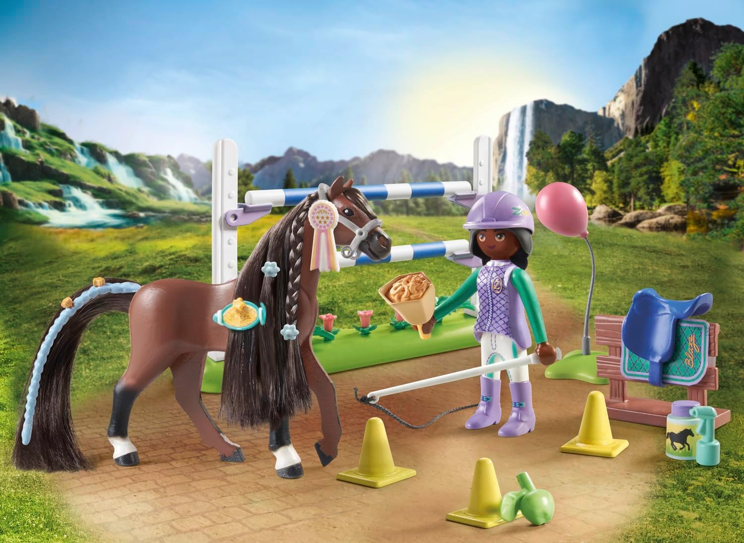 Playmobil 71355 Horses of Waterfall Zoe & Blaze with tournament area