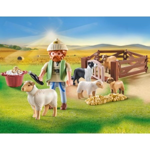 Playmobil 71444 Farm Young Shepherd with flock of sheep