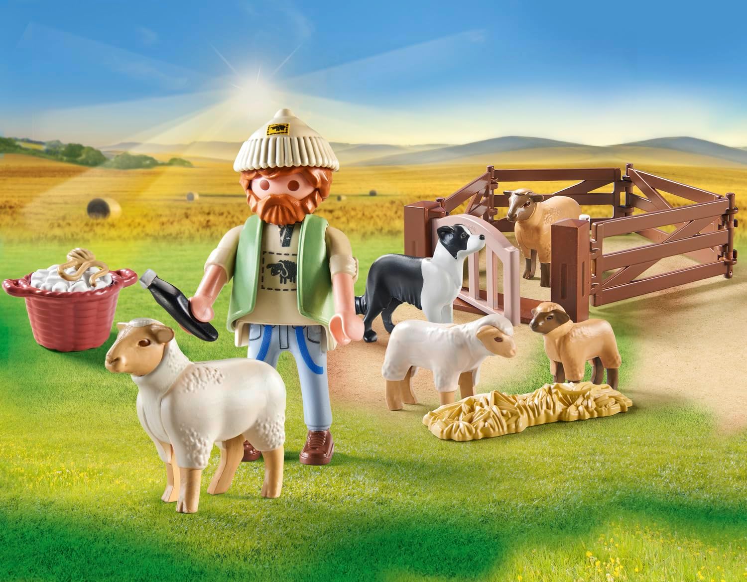 Playmobil 71444 Farm Young Shepherd with flock of sheep