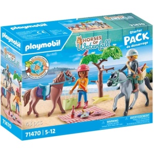 Playmobil 71470 Starter Pack Horseback riding trip, Amelia and Ben