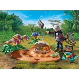 Playmobil 71526 Dinos Stegosaurus nest with egg thief