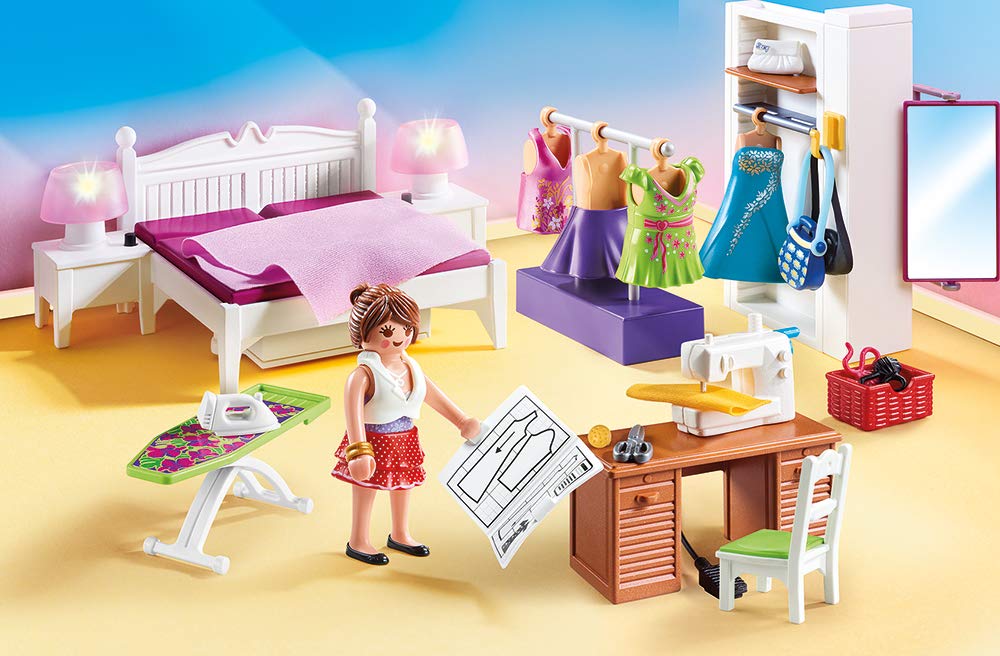 Playmobil Dollhouse - Bedroom with Sewing Corner