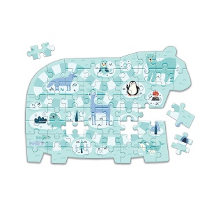 Polar Bear Shape Puzzle In Storage Box