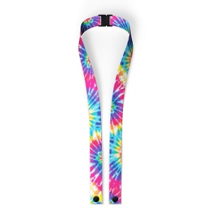 Primary Tie-Dye  Mask Lanyard w/Safety Breakaway Clip