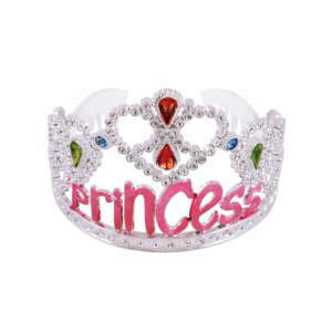 Princess Party Tiara Crown Silver & Pink