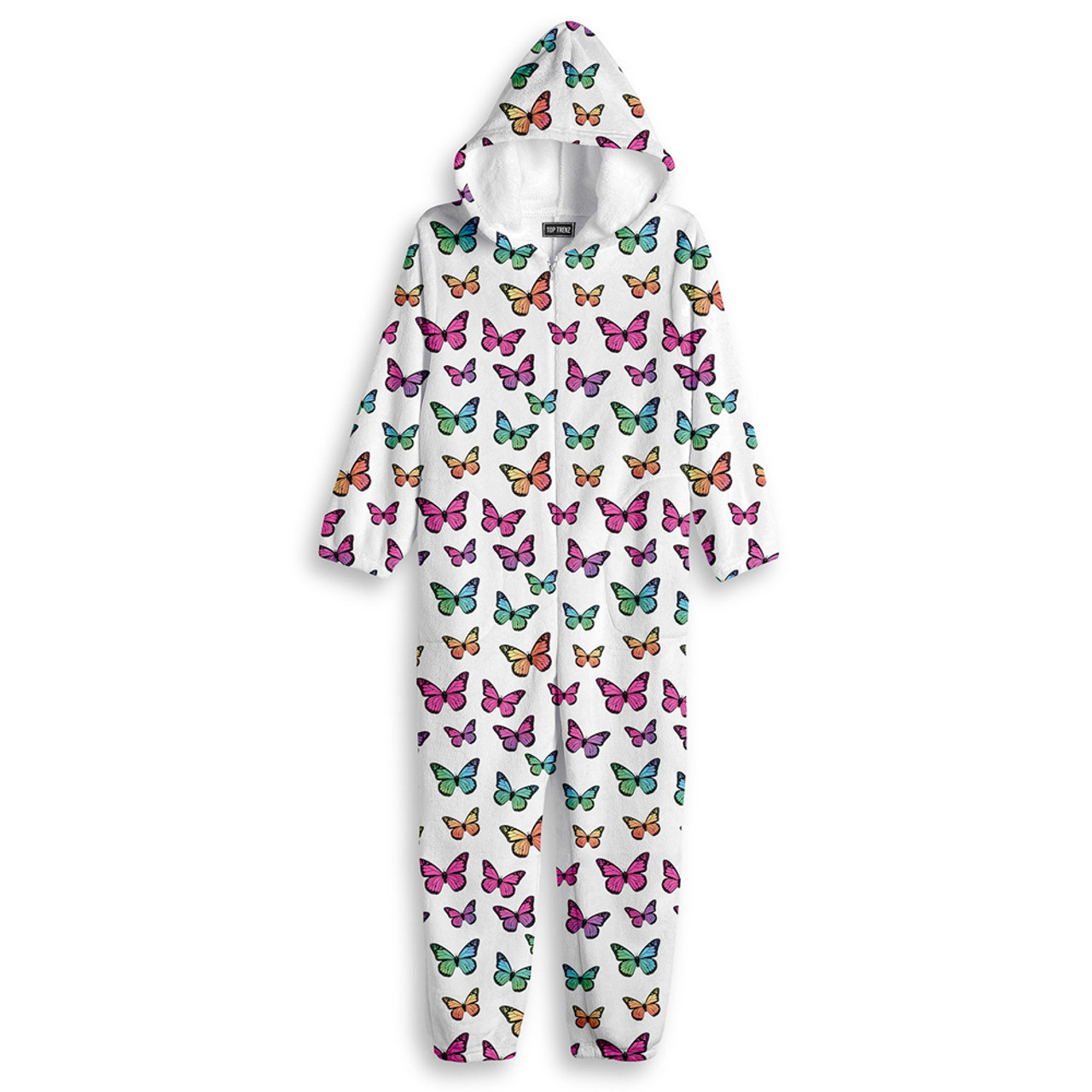 Rainbow Butterfly Fuzzy One Piece