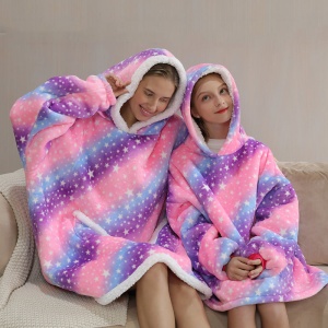 Rainbow Parents & Kids Combo Oversized Blanket Hoodies