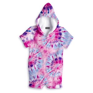 Razzy Tie-Dye Fuzzy Romper