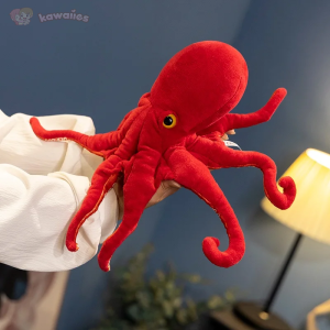 Red Life-like Octopus Plushie