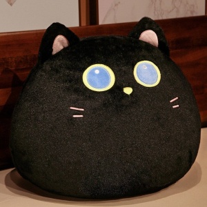 Round Cat Bunny Fox Pillow Plushie Collection