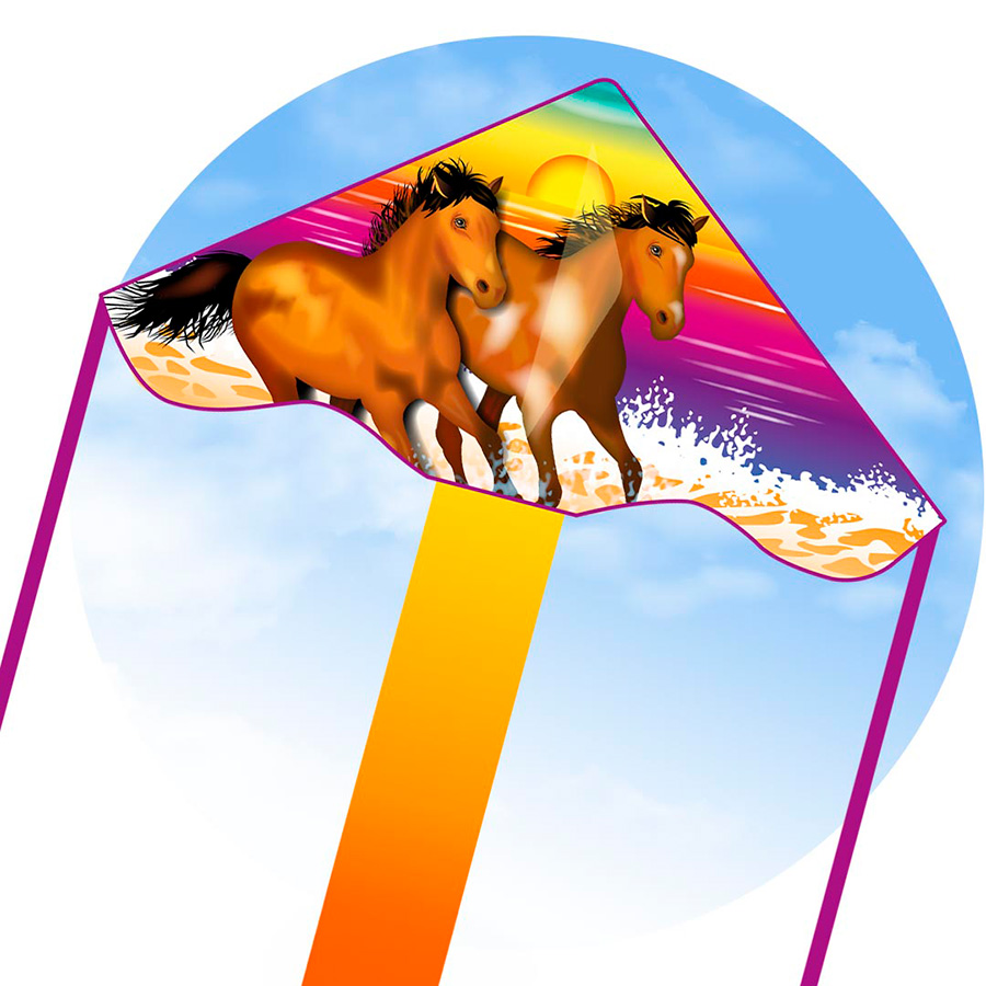 Simple Flyer Wild Horses Kite - 33 inch