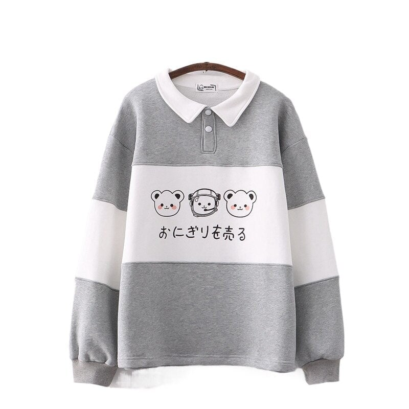 Two-Tone Blue Gray Trip Bears Unisex Sweatshirts