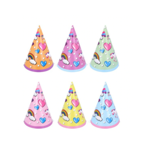 Unicorn Cone Party Hats Pack of 6