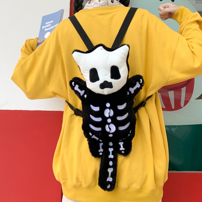 Whisper the Mini Skeleton Plush Backpack