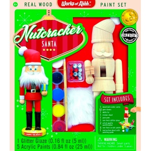 Works of Ahhh Nutcracker Santa Wood Paint Set